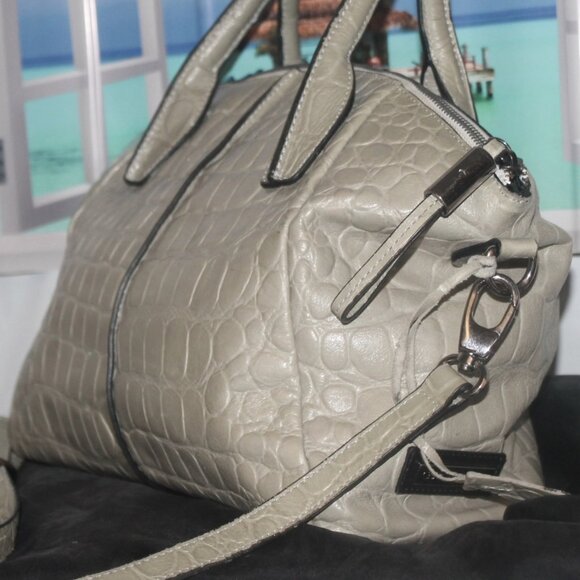 Charles Jourdan Handbags - $398 Charles Jourdan Croc Leather 2 Way Satchel Shoulder Bag Purse Like new